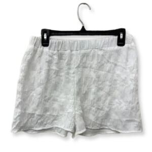 Nordstrom Rack Shorts Pull On Elastic Waistband Relaxed Fit White W Medium NWOT